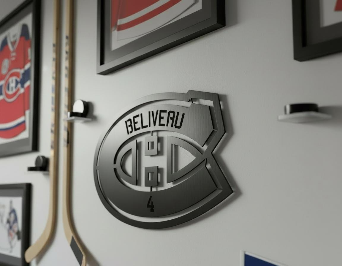 Découpe laser en bois des ANCIENS JOUEURS des Canadiens de Montréal.