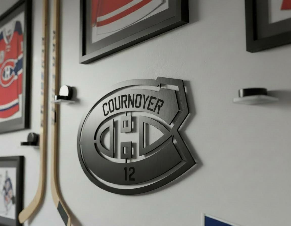 Découpe laser en bois des ANCIENS JOUEURS des Canadiens de Montréal.