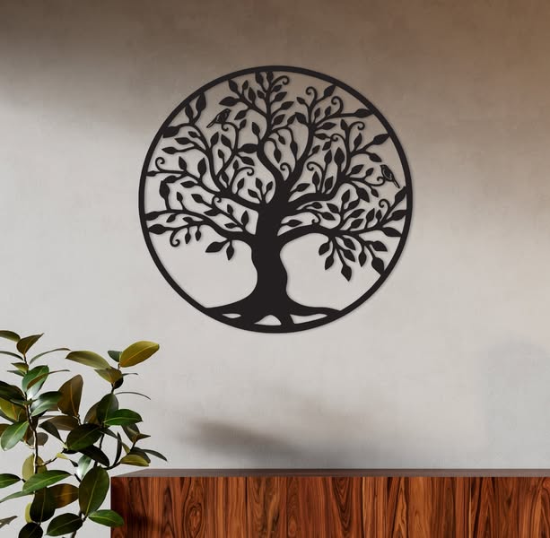 Arbre de vie avec oiseaux – 26 po