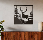 Cadre cerf forêt boréale – 24 po