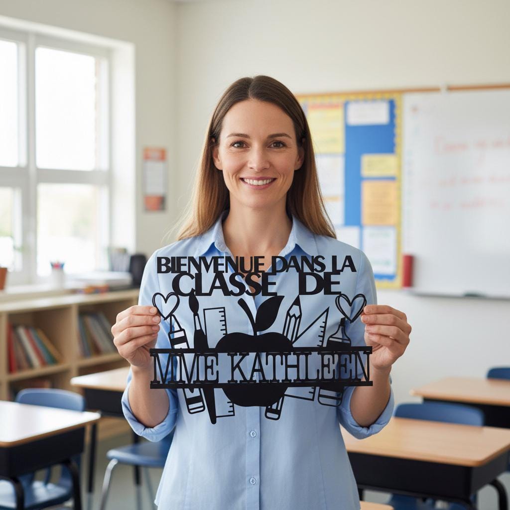 Cadeaux parfaits pour des enseignants Affiche pour porte ou murale.