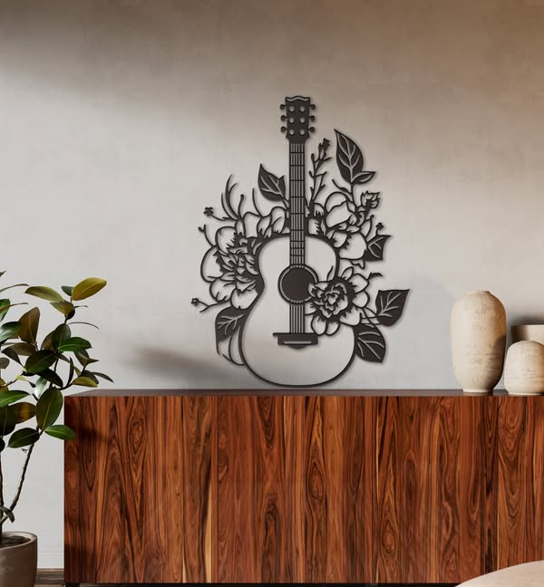 Guitare florale