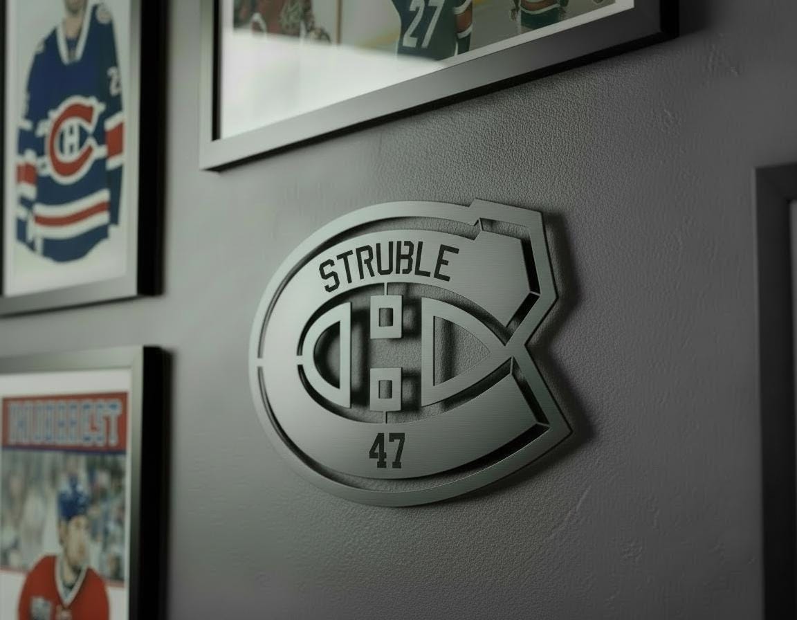 Découpe laser en bois des JOUEURS des Canadiens de Montréal 2026