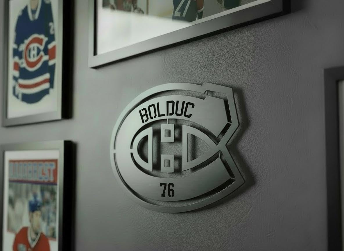 Découpe laser en bois des JOUEURS des Canadiens de Montréal 2026
