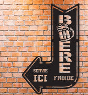 Affiche bière Man Cave – 24 po
