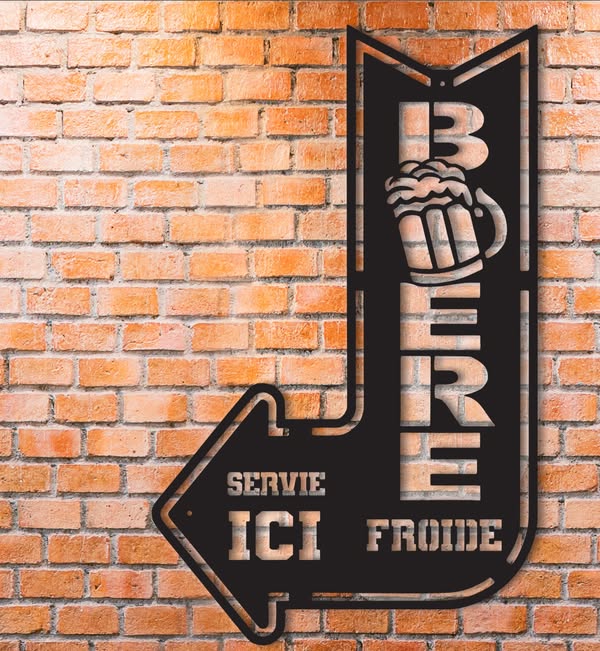 Affiche bière Man Cave – 24 po