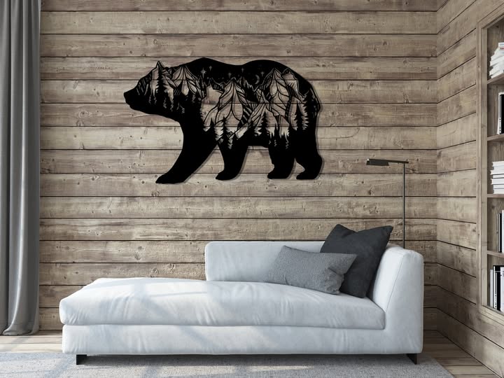 Ours et montagne – Rustique Chic