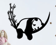 Panda sur branche de bambou – 24 po