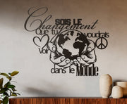 Sois le changement – citation murale 24 po