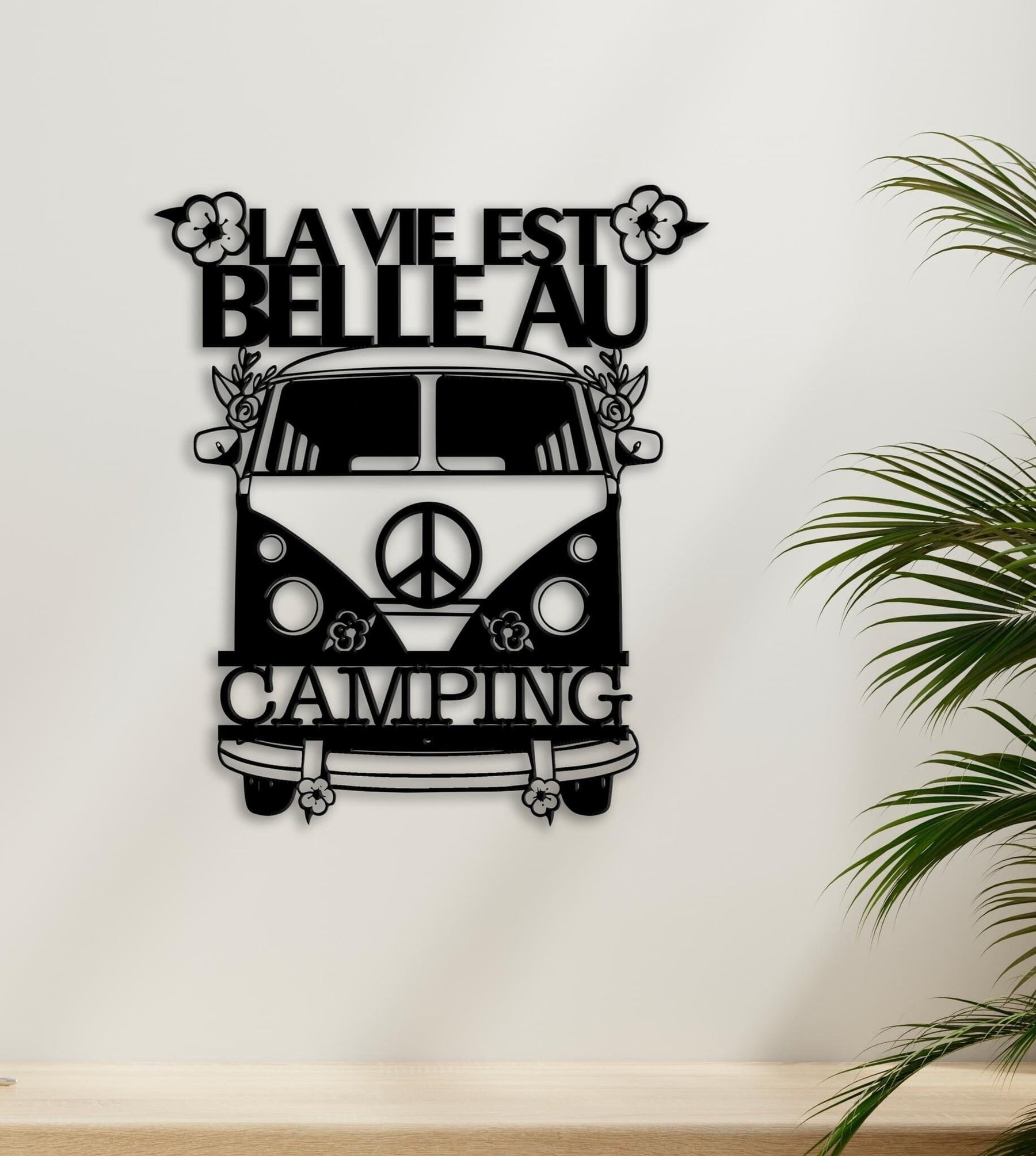 La vie est belle au camping wesfalia !! 16po hauteur noir