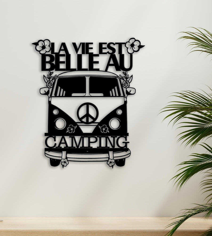La vie est belle au camping wesfalia !! 16po hauteur noir