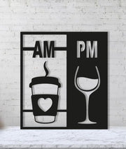 Affiche vin et café humoristique