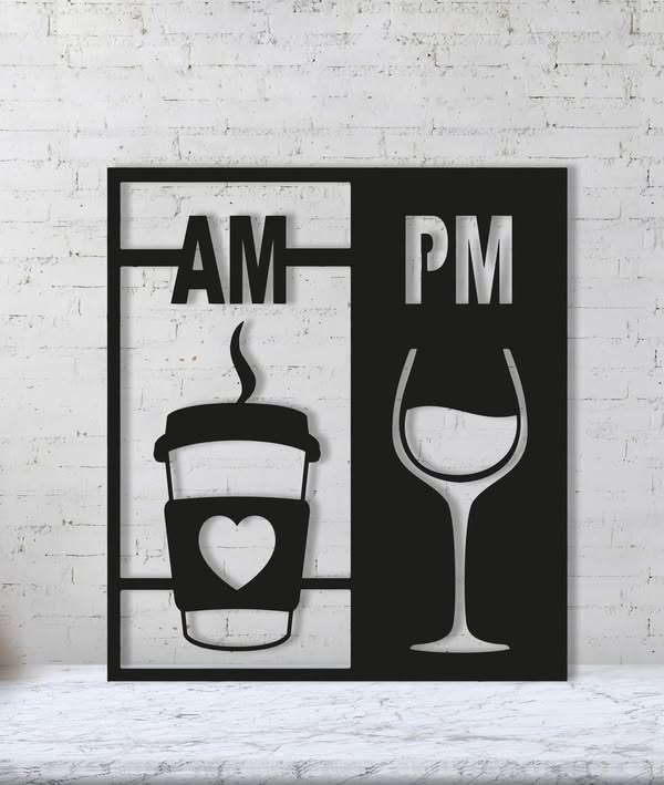 Affiche vin et café humoristique